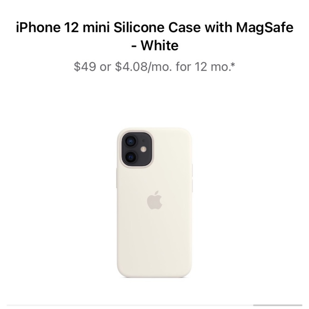 Apple iPhone 12 Mini White MagSafe Silicone Case